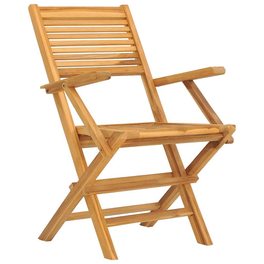 vidaXL Folding Patio Chairs 8 pcs 21.7"x24.4"x35.4" Solid Wood Teak VidaXL