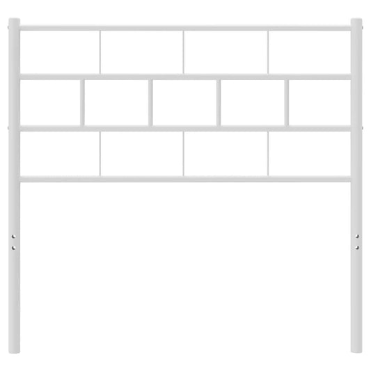 vidaXL Metal Headboard White 39.4"-1