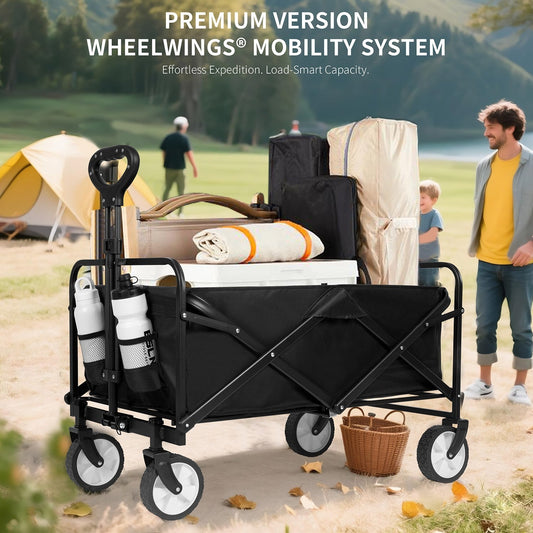 5-inch Camping Cart - Large-capacity Foldable Beach Cart, Suitable For Various Occasions Such As Camping, Sports, Shopping, Etc., Portable And Easy To Store ShopyWave