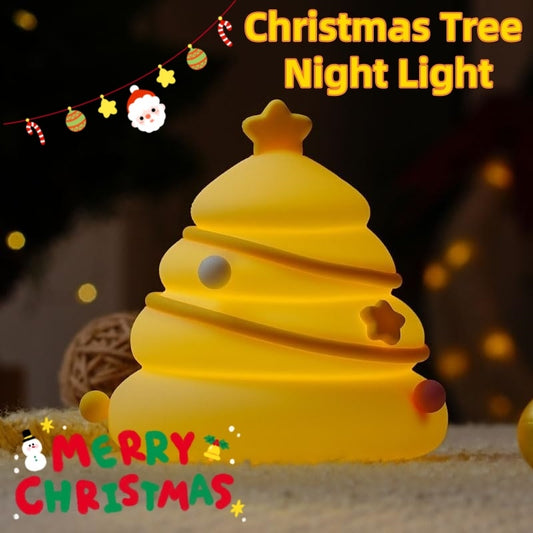 Christmas Tree Silicone Night Lights USB Rechargeable Eye Protection Table Lamp Cute Cartoon Kid Birthday Gifts Atmosphere Decor ShopyWave