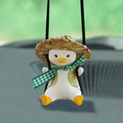 Car Pendant Cute Anime Little Duck Swing Auto Rearview Mirror Hanging Ornaments Interior Decoraction Accessories For Girls Gifts ShopyWave