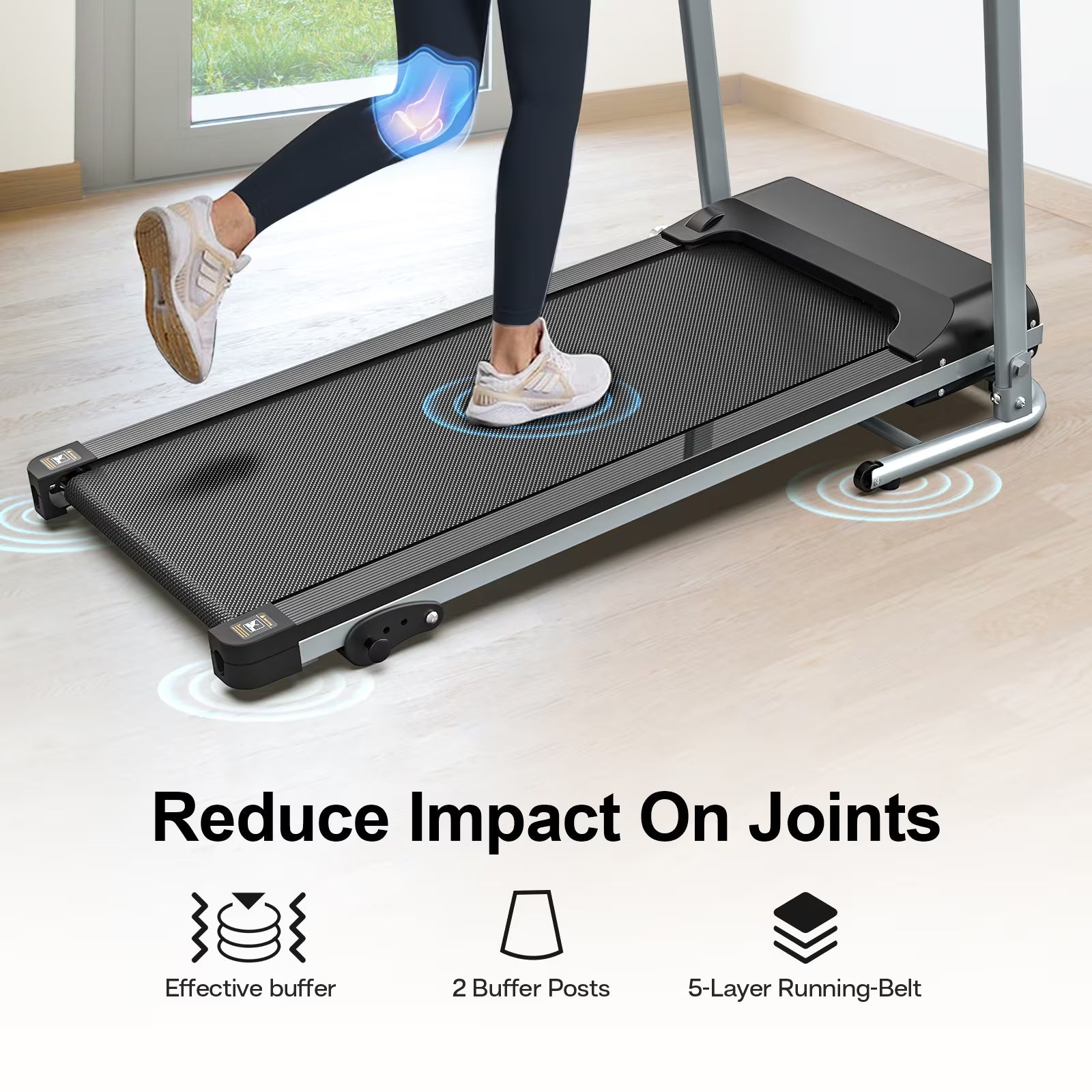 Home Folding Treadmill With Pulse Sensor ShopyWave