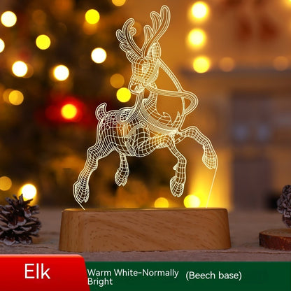 Christmas Decoration 3D Lamp Acrylic LED Night Lights New Year Valentines Day Christmas Kids Gift Christmas Ornaments ShopyWave