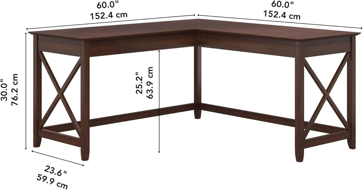 Key West 60W L Shaped Desk For Home Office Workspace-2