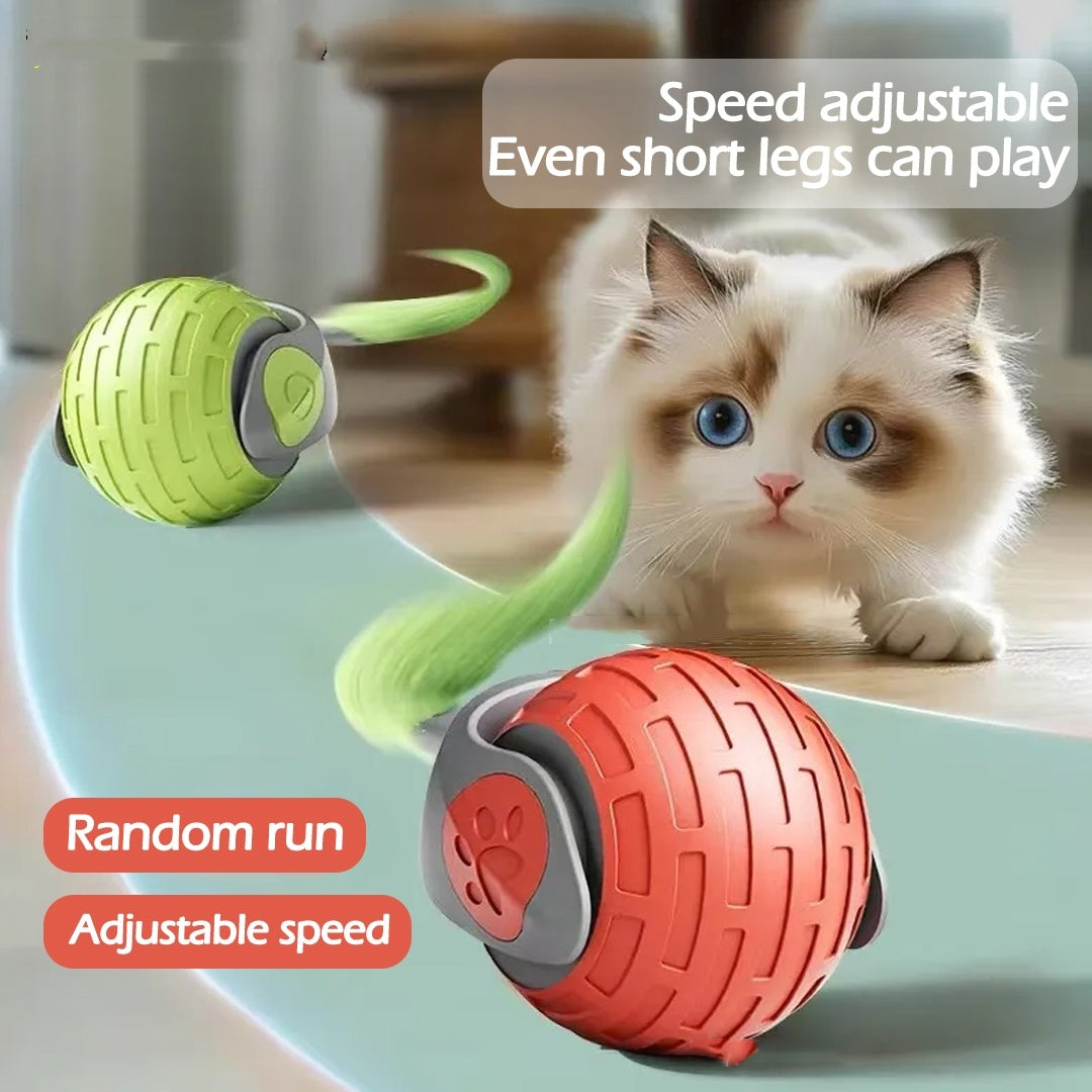 New Interactive Cat Toys Ball Auto Electric Rolling Ball Toys For Cat Kitty Pets Smart Automatic Teaser USB Rechargeable Cat Toy Pet Products ShopyWave
