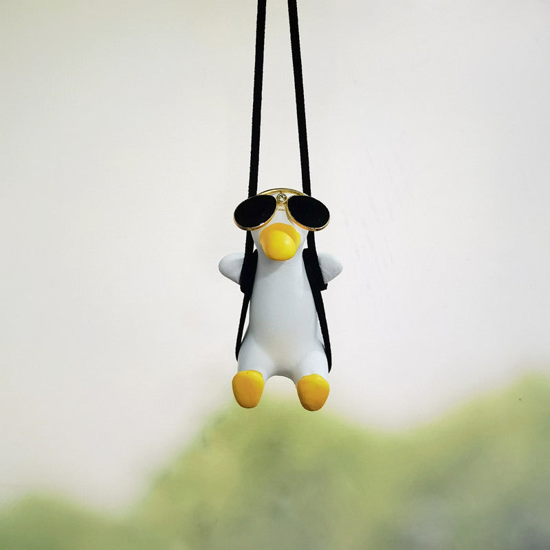 Car Pendant Cute Anime Little Duck Swing Auto Rearview Mirror Hanging Ornaments Interior Decoraction Accessories For Girls Gifts ShopyWave