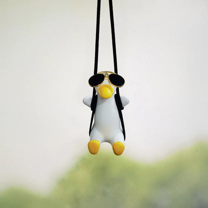 Car Pendant Cute Anime Little Duck Swing Auto Rearview Mirror Hanging Ornaments Interior Decoraction Accessories For Girls Gifts ShopyWave