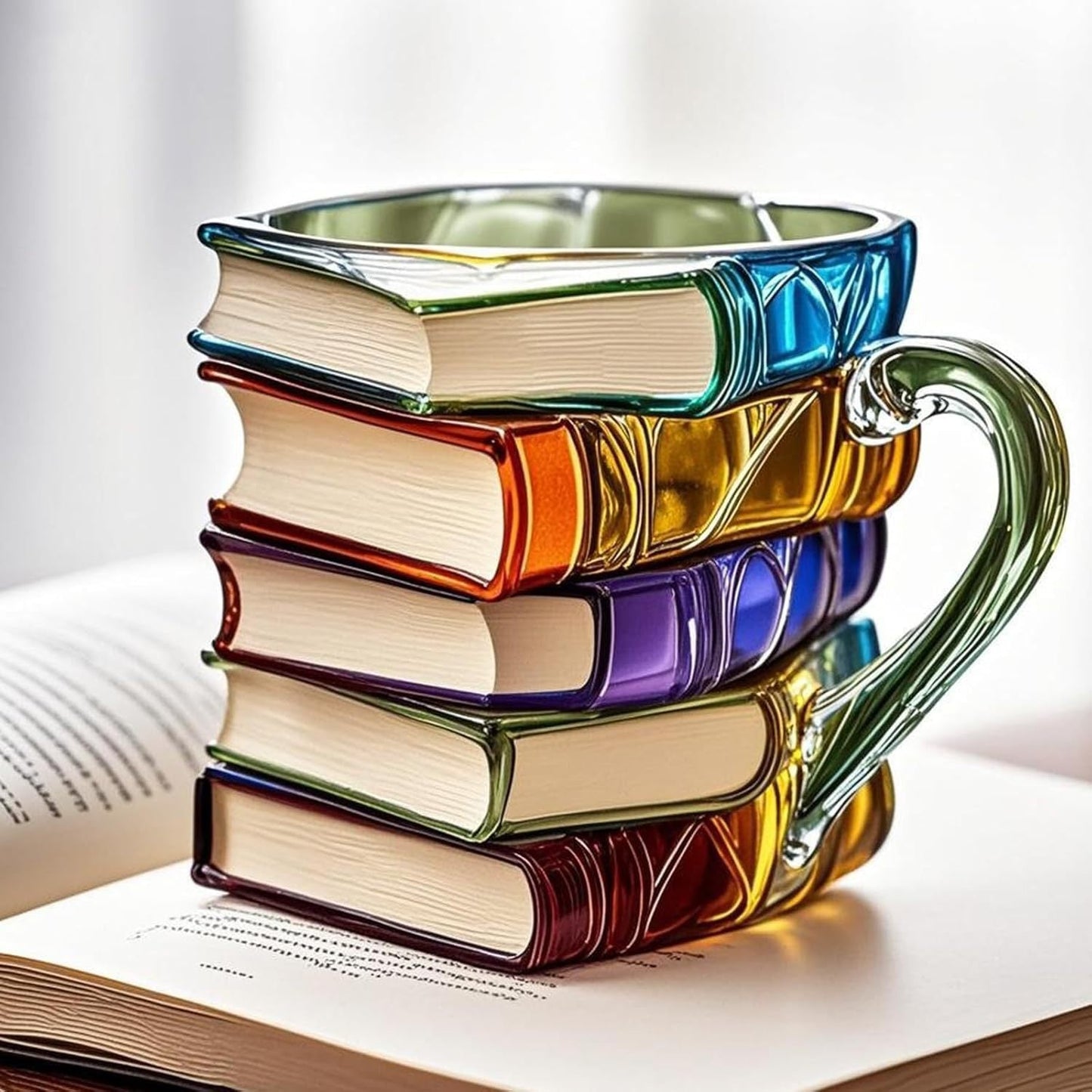 Painted Book Coffee Cup Unique Book Stacking Coffee Cup ShopyWave