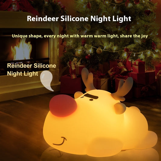 Reindeer Small Night Lamp Silicone Rechargeable ShopyWave