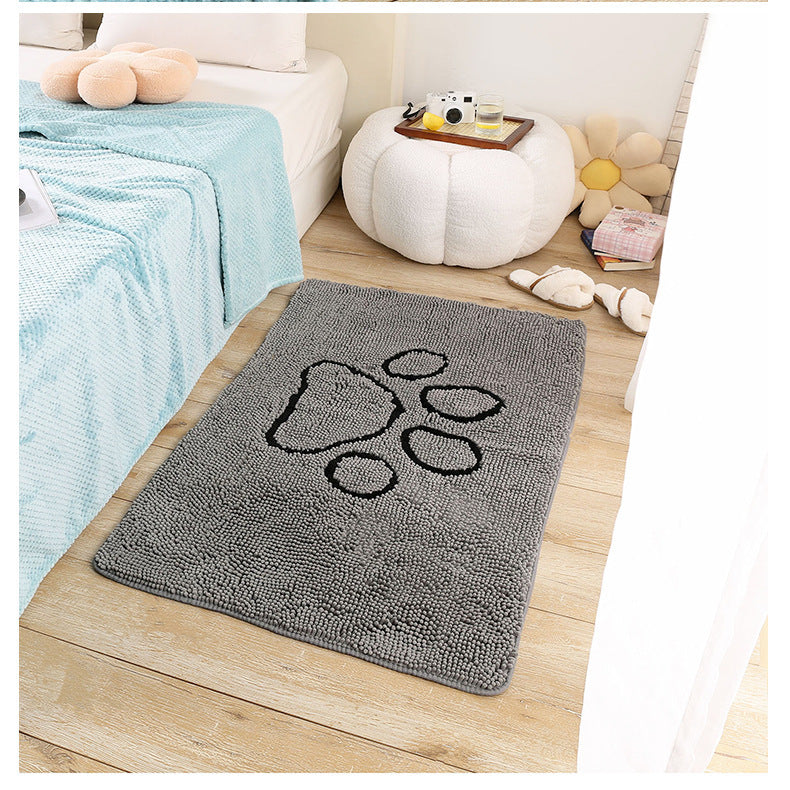 Chenille Embroidered Mat Absorbent For Pets ShopyWave