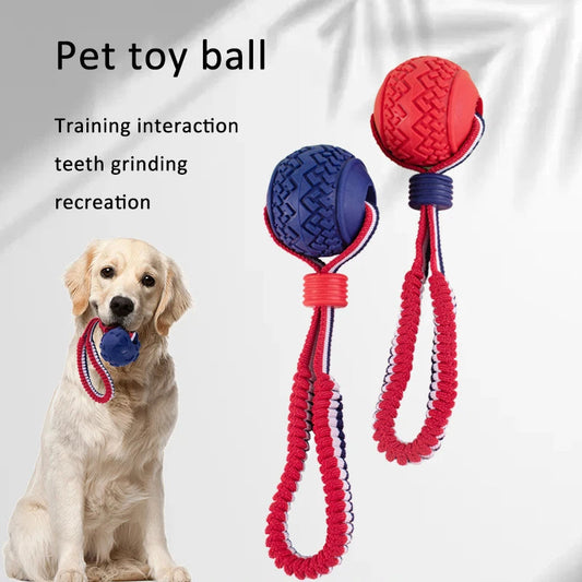 Interactive Dog Toy Ball Interactive Teether With Rope Dog Ball Pet Supplies Chewing Ball Training For Living Room Lake Beach Pets Products ShopyWave