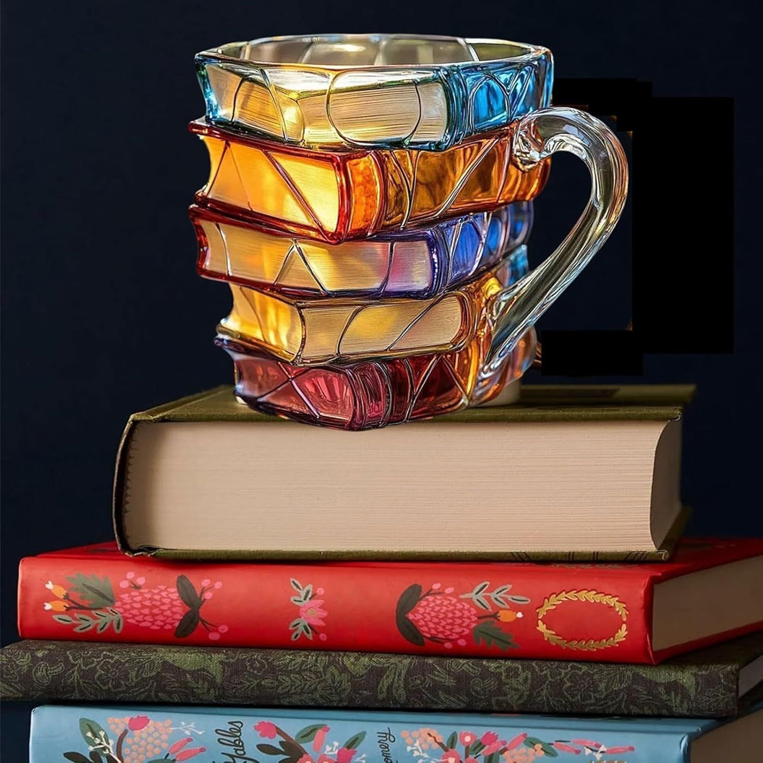 Painted Book Coffee Cup Unique Book Stacking Coffee Cup ShopyWave
