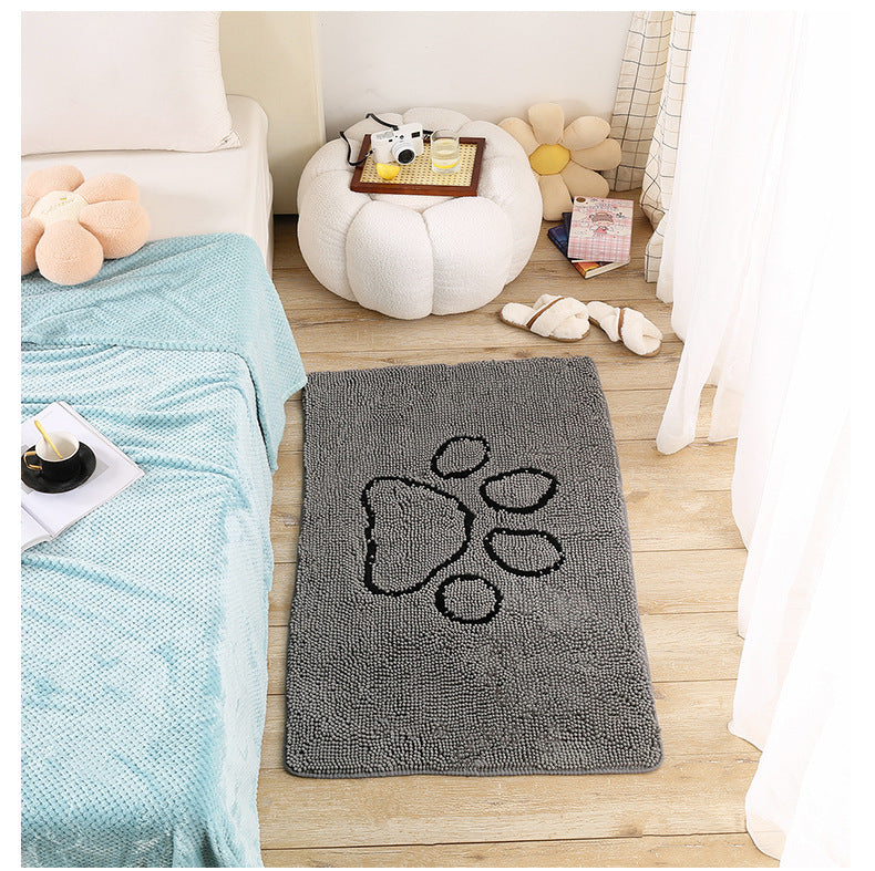 Chenille Embroidered Mat Absorbent For Pets ShopyWave