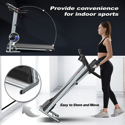 Home Folding Treadmill With Pulse Sensor ShopyWave