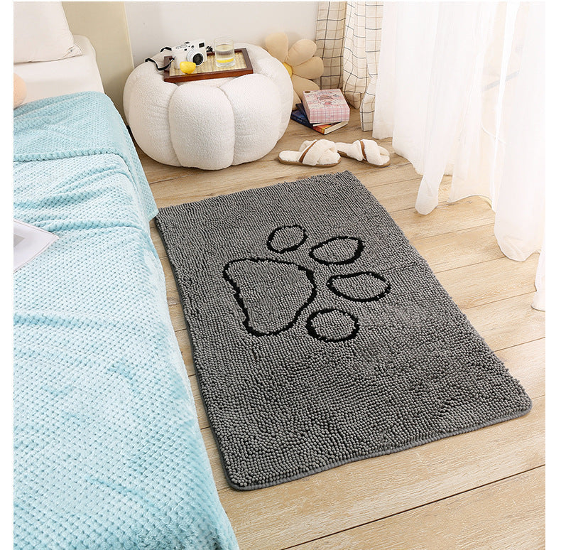 Chenille Embroidered Mat Absorbent For Pets ShopyWave