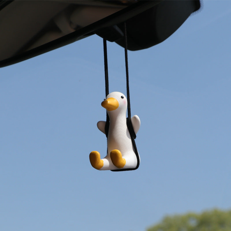 Car Pendant Cute Anime Little Duck Swing Auto Rearview Mirror Hanging Ornaments Interior Decoraction Accessories For Girls Gifts ShopyWave