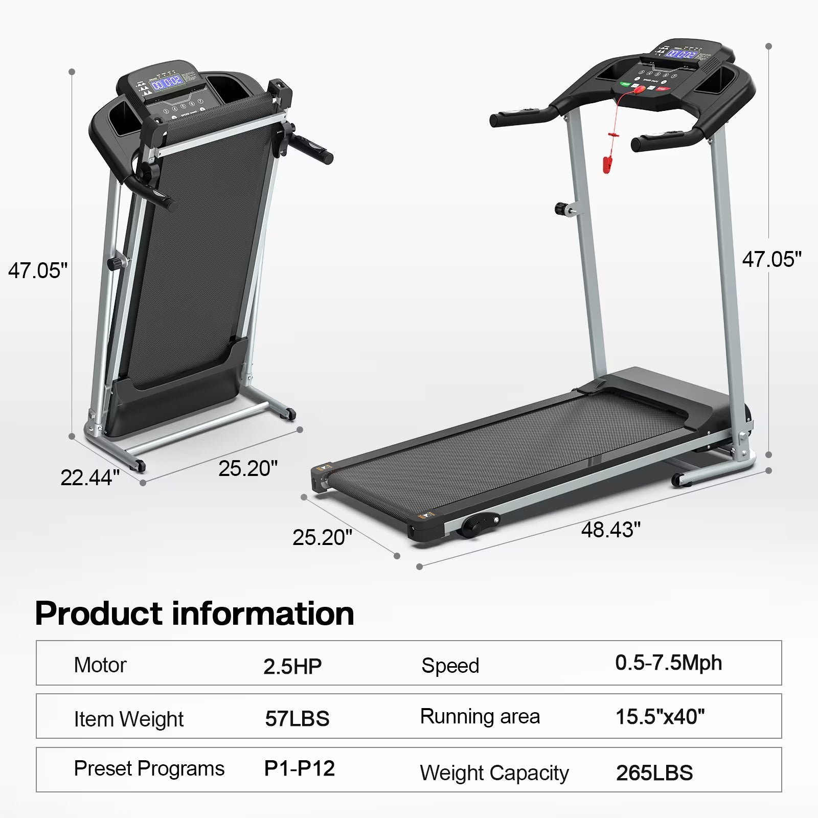 Home Folding Treadmill With Pulse Sensor ShopyWave