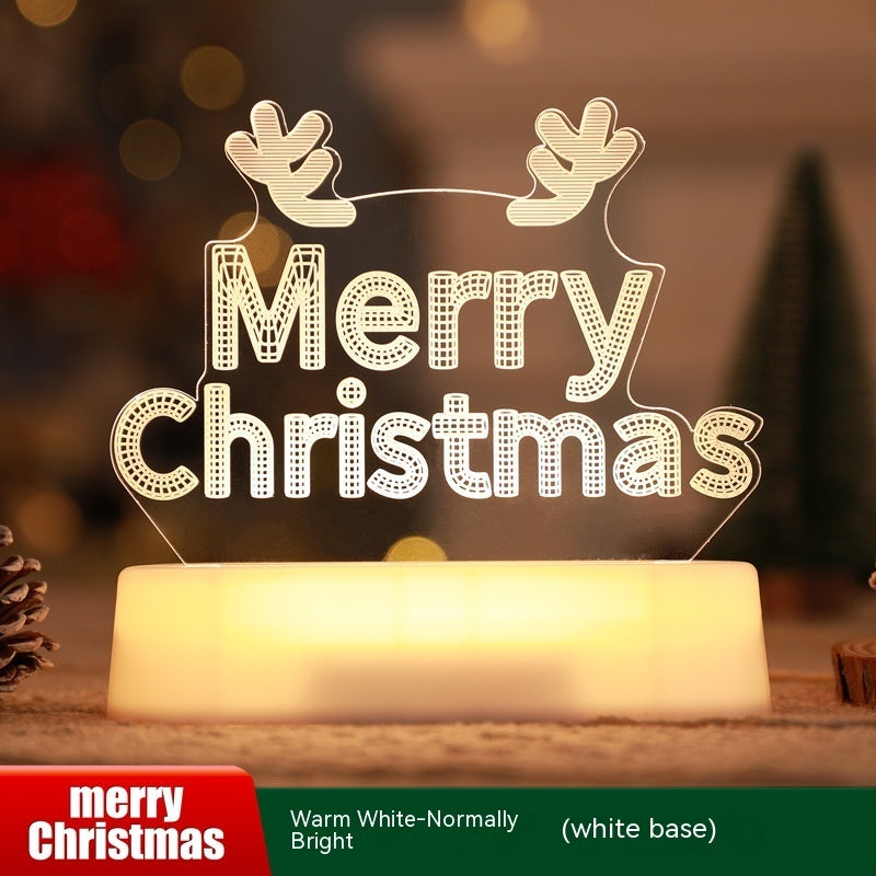 Christmas Decoration 3D Lamp Acrylic LED Night Lights New Year Valentines Day Christmas Kids Gift Christmas Ornaments ShopyWave