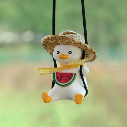 Car Pendant Cute Anime Little Duck Swing Auto Rearview Mirror Hanging Ornaments Interior Decoraction Accessories For Girls Gifts ShopyWave