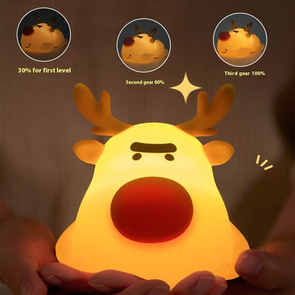 Reindeer Small Night Lamp Silicone Rechargeable ShopyWave