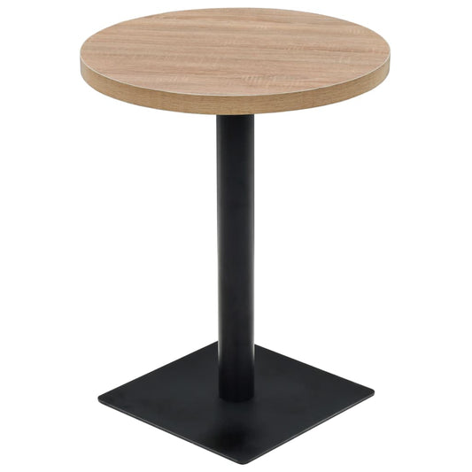 vidaXL Bistro Table Kitchen Bar Table Dining Room Table MDF and Steel Round VidaXL