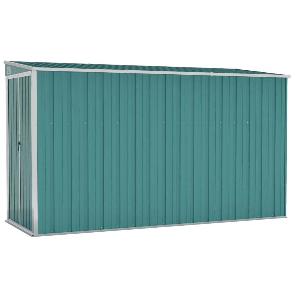vidaXL Storage Shed Wall-mounted Garden Shed for Backyard Galvanized Steel-0