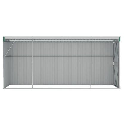 vidaXL Storage Shed Wall-mounted Garden Shed for Backyard Galvanized Steel VidaXL