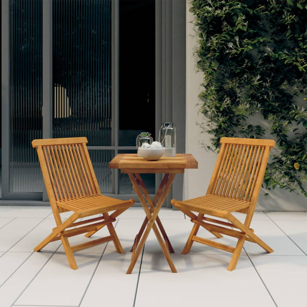 vidaXL 3 Piece Patio Dining Set Solid Wood Teak-0