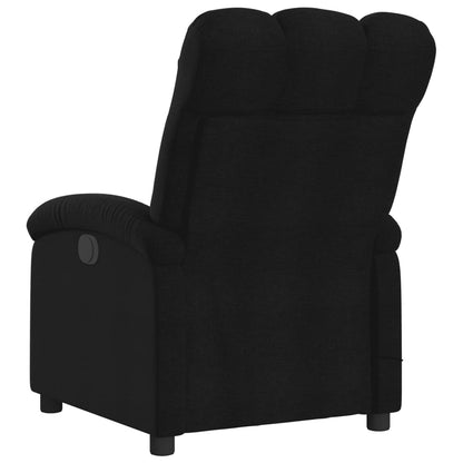 vidaXL Electric Massage Recliner Chair Black Fabric VidaXL