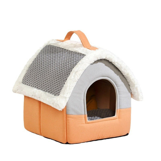 Foldable Dog House Kennel Bed Mat For Small And Medium Dogs, Cats, Winter Warm Cat Bed Nest, Pet Products Basket, Pets, Puppy Cave Sofa. ShopyWave