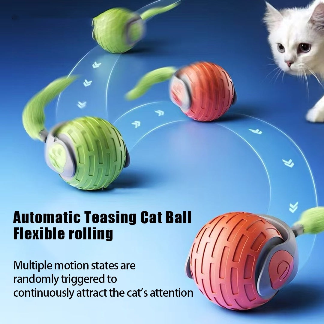 New Interactive Cat Toys Ball Auto Electric Rolling Ball Toys For Cat Kitty Pets Smart Automatic Teaser USB Rechargeable Cat Toy Pet Products ShopyWave