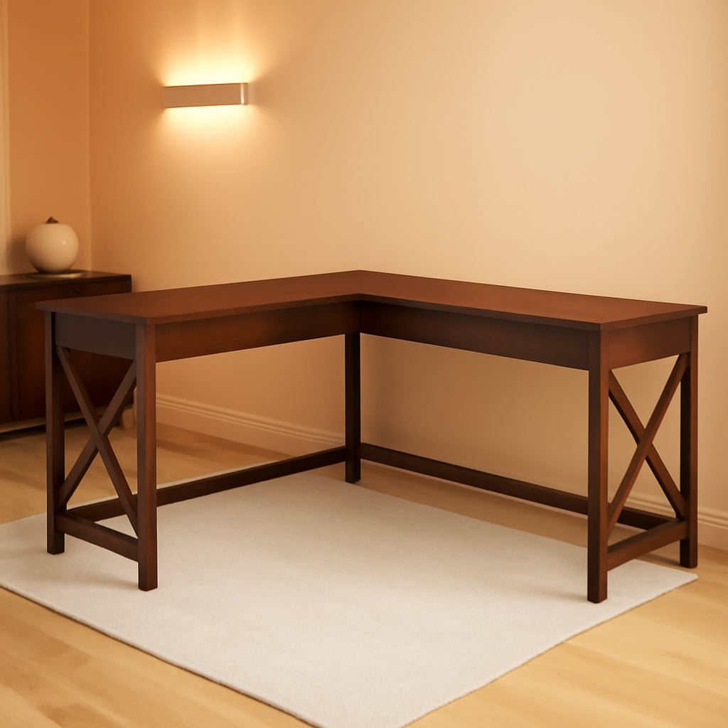 Key West 60W L Shaped Desk For Home Office Workspace-0