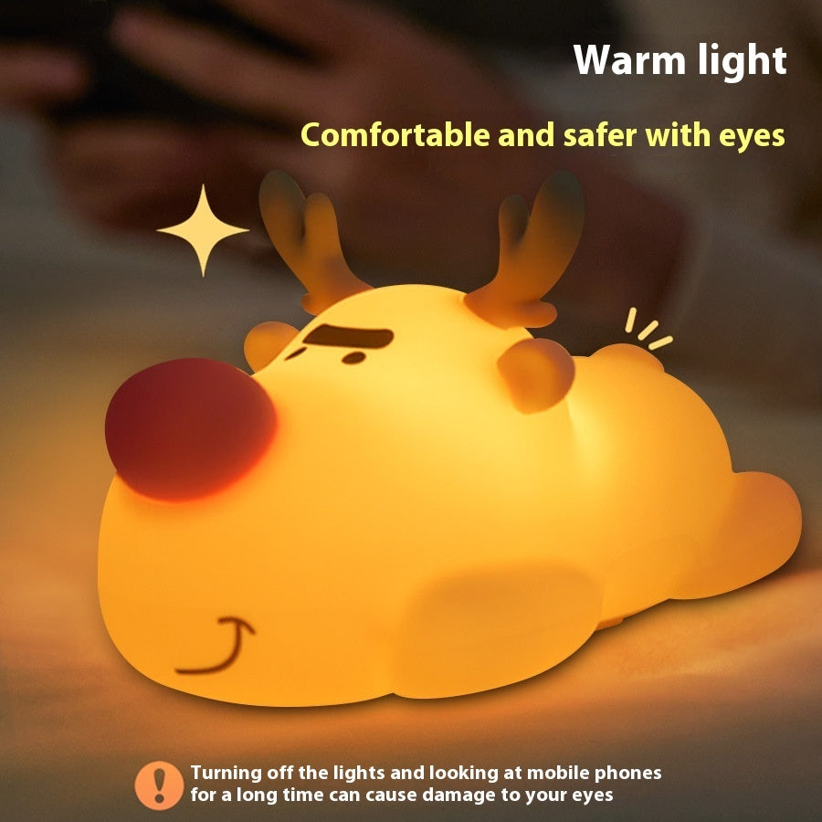 Reindeer Small Night Lamp Silicone Rechargeable ShopyWave