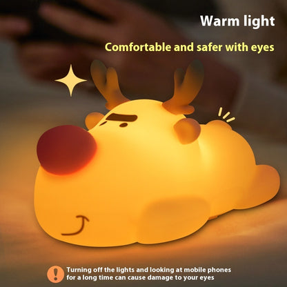 Reindeer Small Night Lamp Silicone Rechargeable ShopyWave