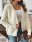 Fuzzy Knit V-Neck Cardigan