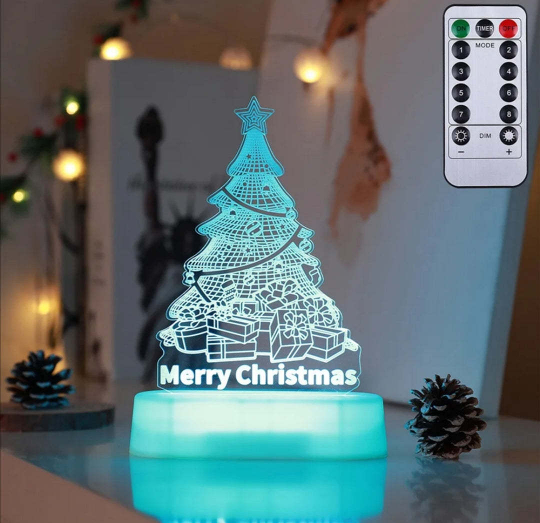 Christmas Decoration 3D Lamp Acrylic LED Night Lights New Year Valentines Day Christmas Kids Gift Christmas Ornaments ShopyWave