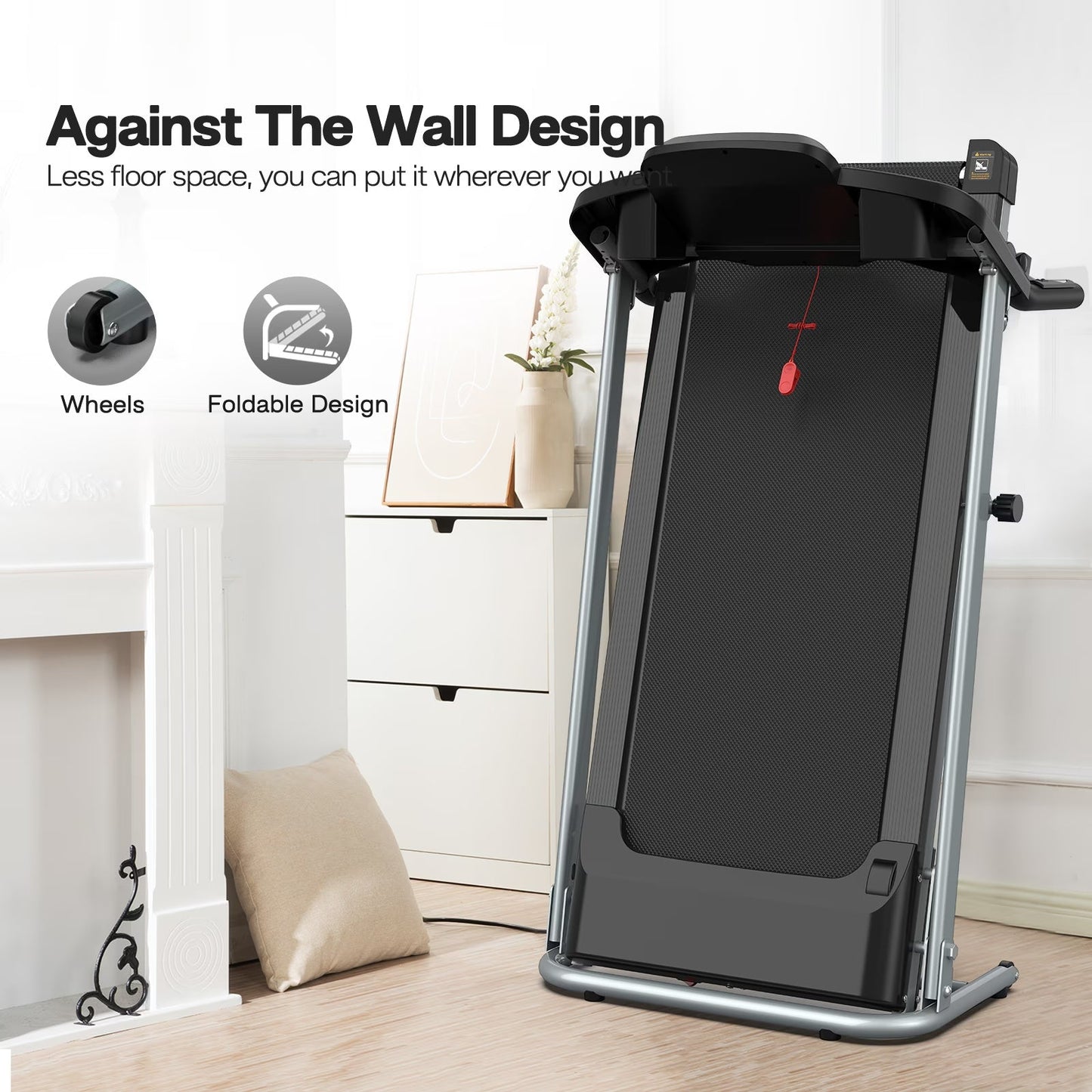 Home Folding Treadmill With Pulse Sensor ShopyWave