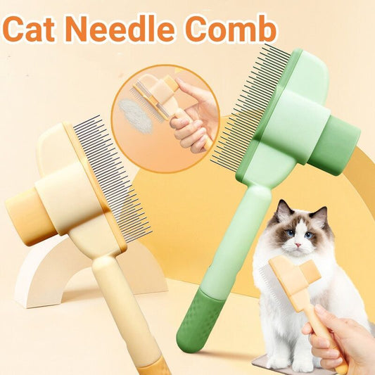 Professional Pet Comb For Dogs And Cats With Release Button Flea Cat Combs For Cats And Dogs - Easy To Use And Durable Grooming Tool Pet Products ShopyWave