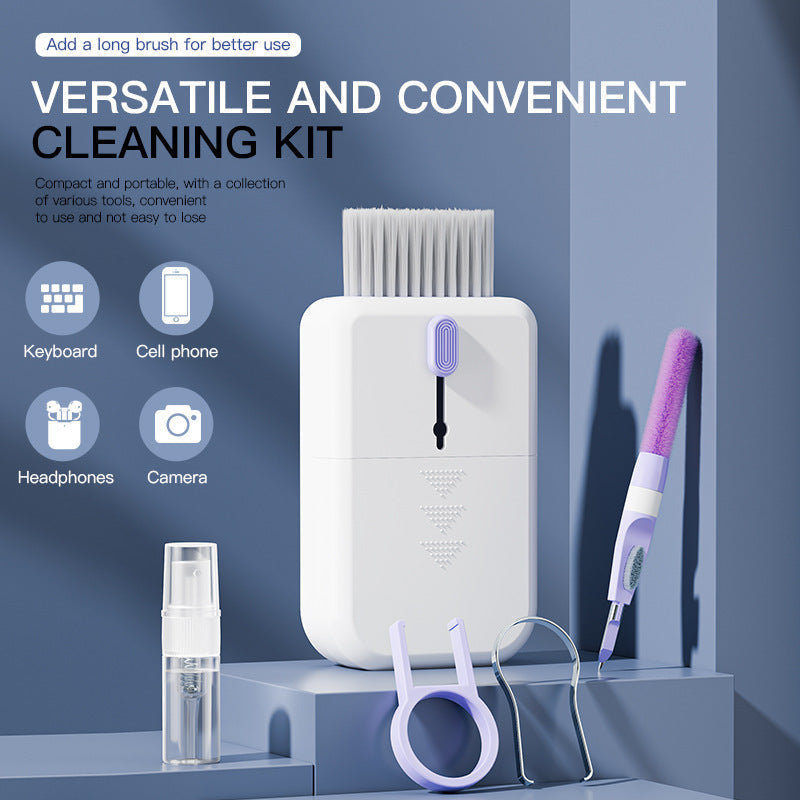 Portable 11 In 1 Multifunctional Cleaning Kit Computer Keyboard Cleaner Phone Screen Clean Tools Earphone Clean Brush With Storage Box ShopyWave