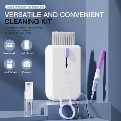 Portable 11 In 1 Multifunctional Cleaning Kit Computer Keyboard Cleaner Phone Screen Clean Tools Earphone Clean Brush With Storage Box ShopyWave