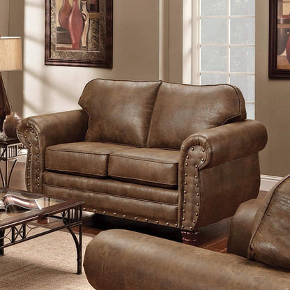 Sedona 4 Piece Leather Look Microfiber Sofa Set With Loveseat Chair Ottoman ShipItFurniture